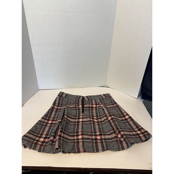 School Girl Red and Black Plaid Pleated Mini Skirt Size 11/12 Punk Grunge Preppy - Picture 5 of 9
